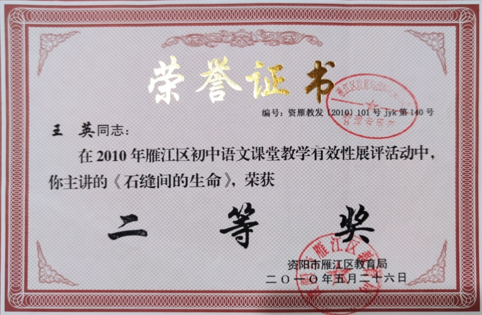 ��Ӣ301���л����������������Ƚ�2010-05-